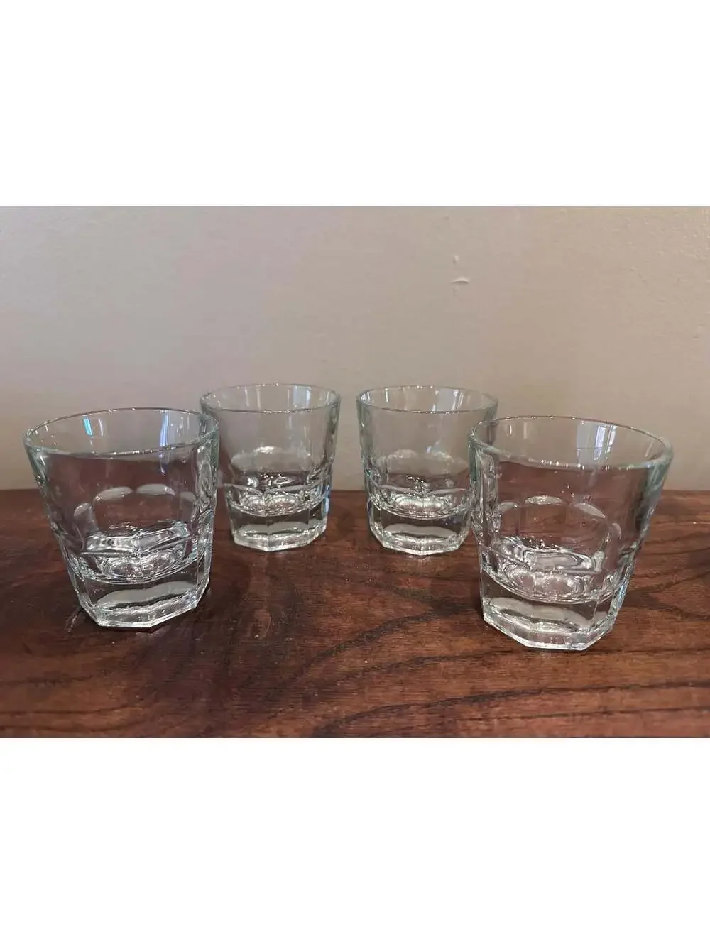 Vintage Libbey Gibraltar Clear Old Fashion Glasses Set of 4